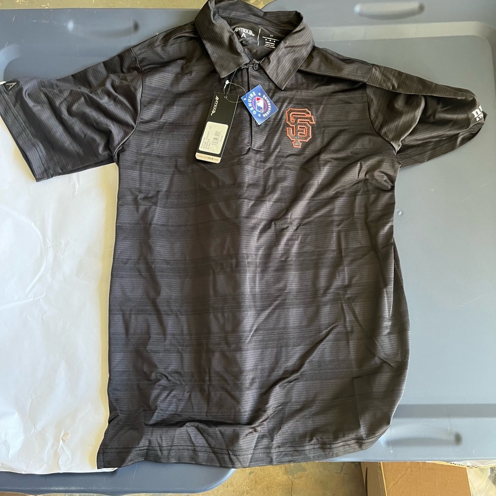 NWT SF Giant Black Polo Shirt Antigua